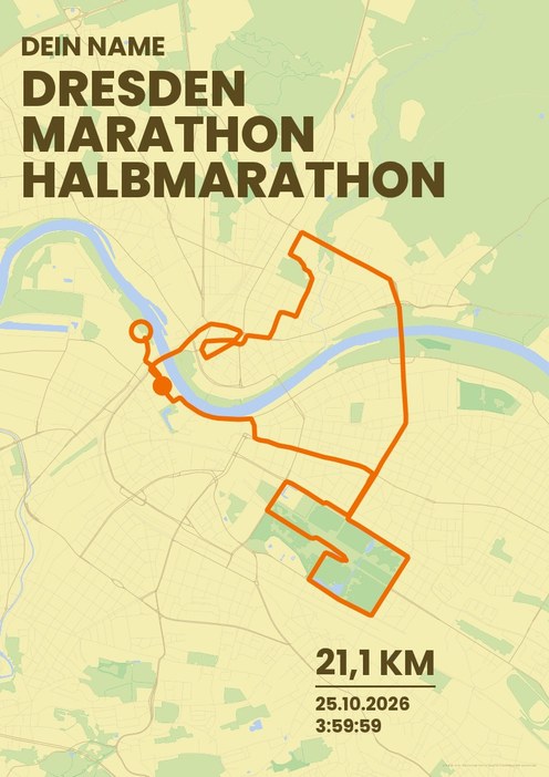 Dresden Marathon – Halbmarathon im Design Bestzeit Morgenlauf