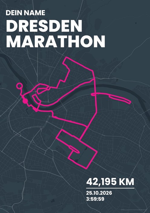Dresden Marathon im Design Bestzeit Stadtlauf