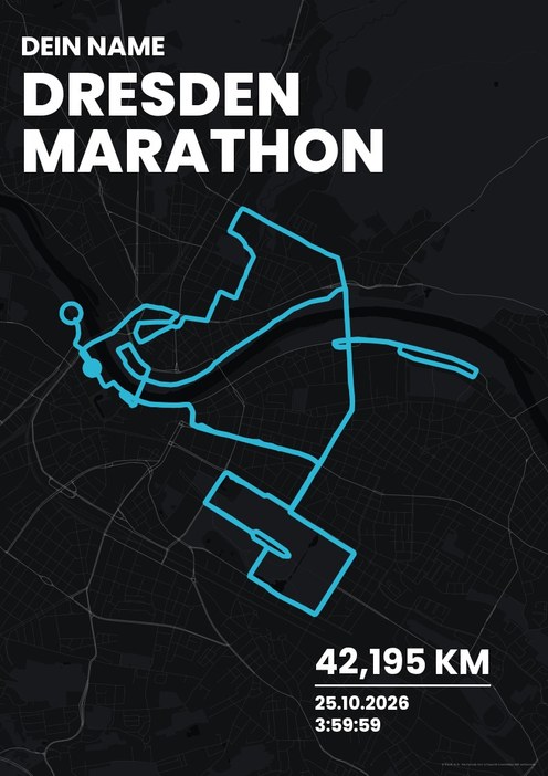 Dresden Marathon im Design Bestzeit Stirnlampe
