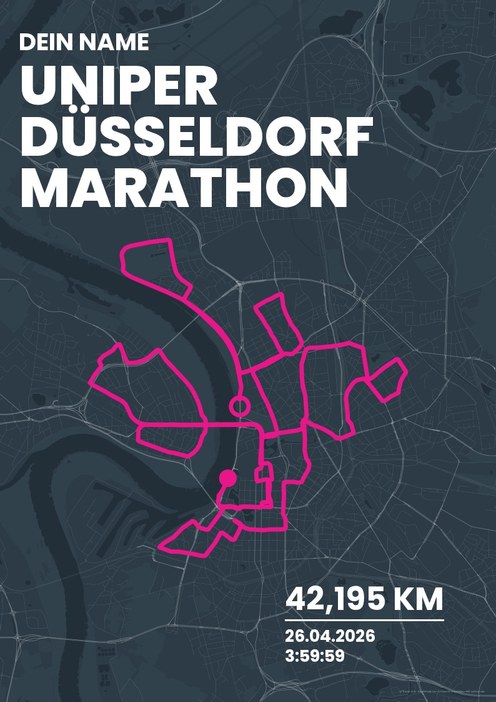 Uniper Düsseldorf Marathon im Design Bestzeit Stadtlauf