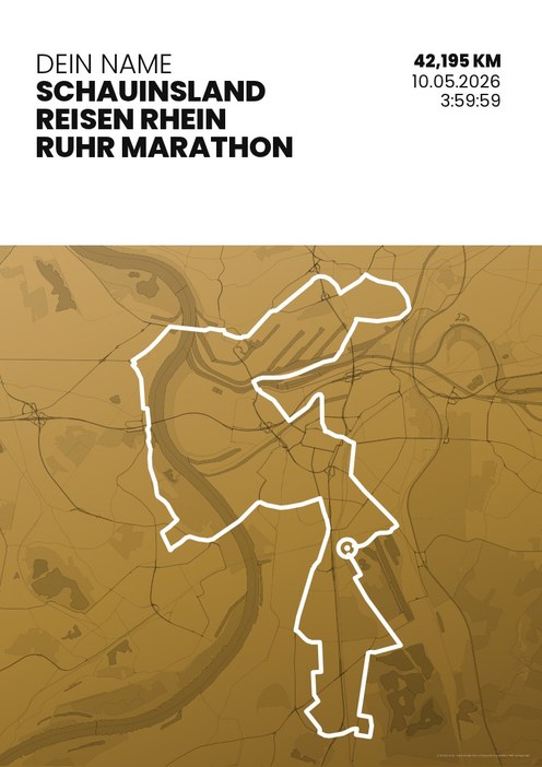 schauinsland-reisen Rhein-Ruhr-Marathon im Design Zielband Treppchen