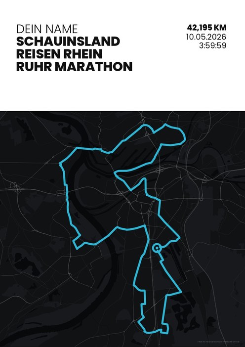 schauinsland-reisen Rhein-Ruhr-Marathon im Design Zielband Stirnlampe