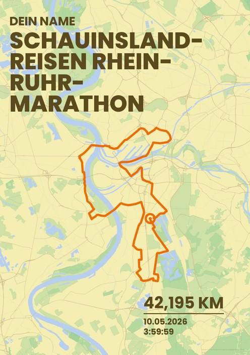 schauinsland-reisen Rhein-Ruhr-Marathon im Design Bestzeit Morgenlauf