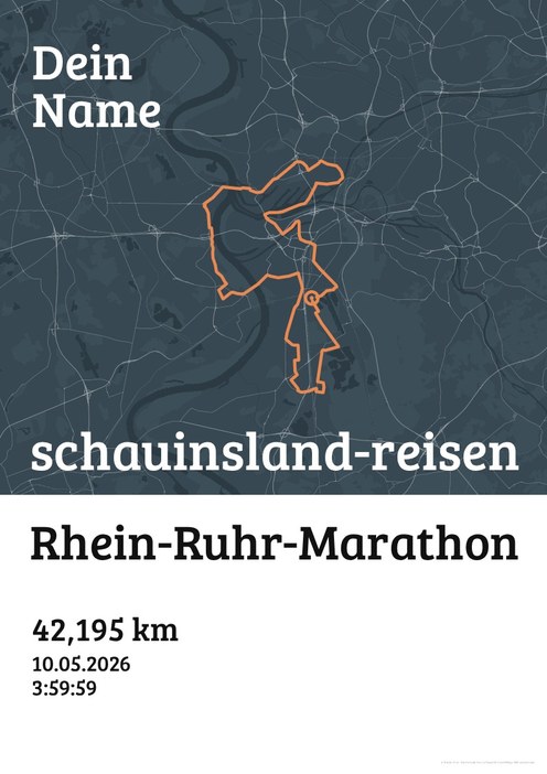 schauinsland-reisen Rhein-Ruhr-Marathon im Design Urkunde Herbstlauf