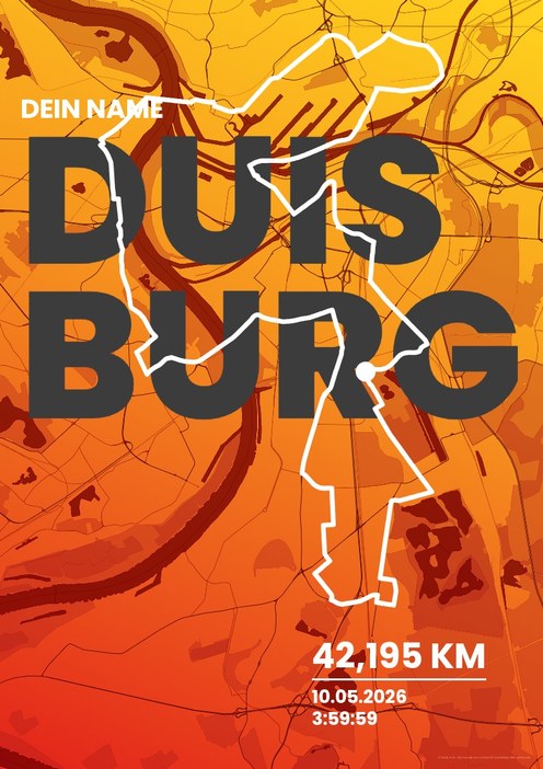 schauinsland-reisen Rhein-Ruhr-Marathon im Design Fanplakat Laktat