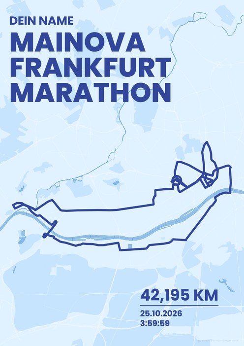 Mainova Frankfurt Marathon im Design Bestzeit Regenlauf