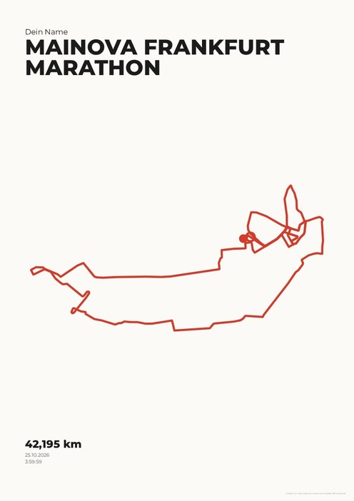 Mainova Frankfurt Marathon im Design Ruhepuls Kreide