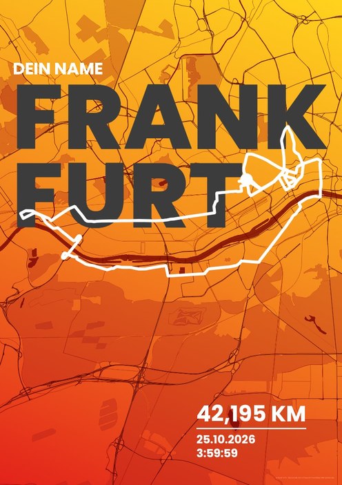Mainova Frankfurt Marathon im Design Fanplakat Laktat