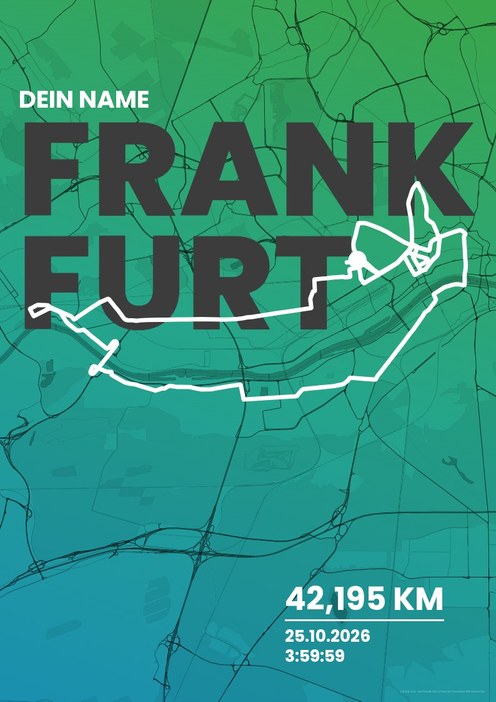Mainova Frankfurt Marathon im Design Fanplakat Küstenlauf
