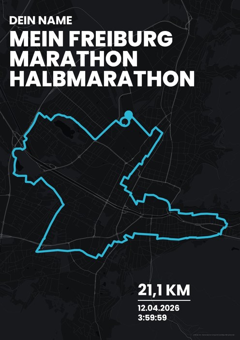 Mein Freiburg Marathon – Halbmarathon im Design Bestzeit Stirnlampe