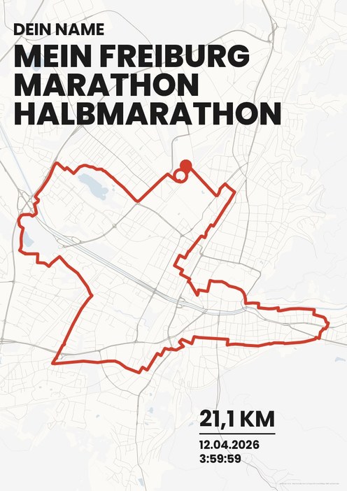 Mein Freiburg Marathon – Halbmarathon im Design Bestzeit Kreide