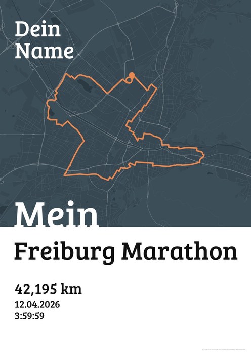 Mein Freiburg Marathon im Design Urkunde Herbstlauf