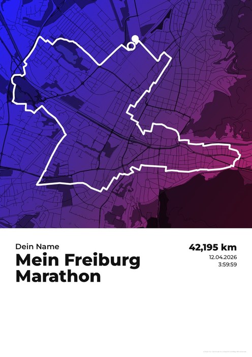 Mein Freiburg Marathon im Design Zwischenzeit Zielparty