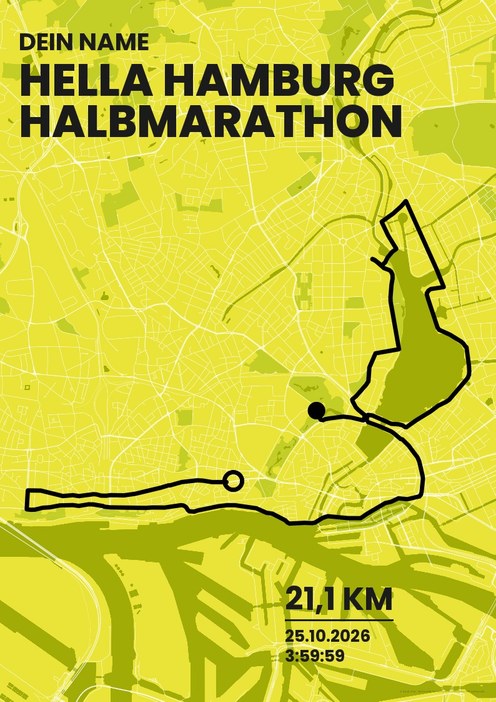 hella hamburg halbmarathon im Design Bestzeit Isotonisch