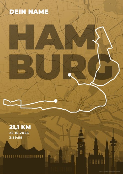 hella hamburg halbmarathon im Design Skyline Treppchen