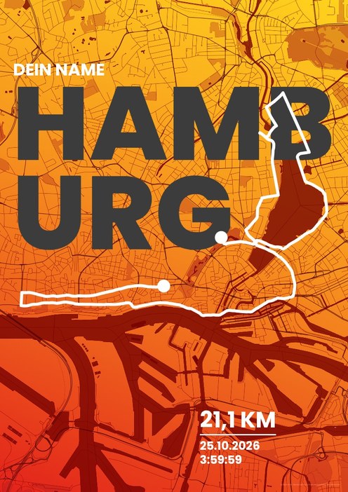 hella hamburg halbmarathon im Design Fanplakat Laktat