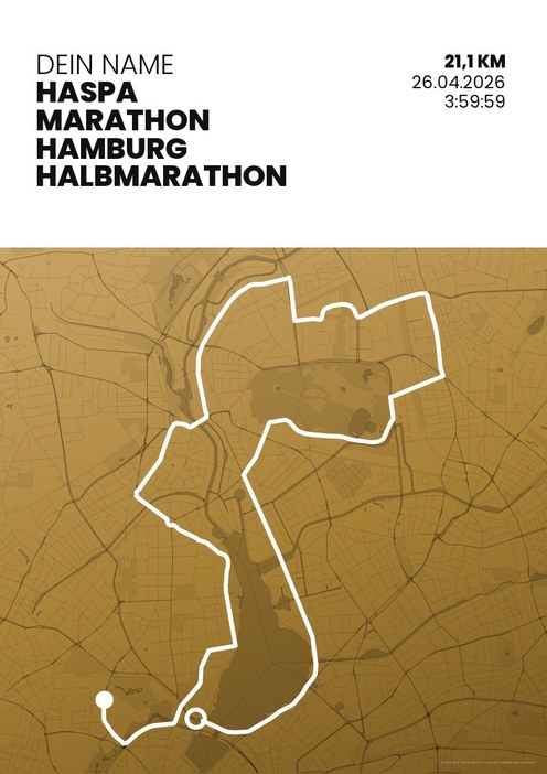 Haspa Marathon Hamburg – Halbmarathon im Design Zielband Treppchen