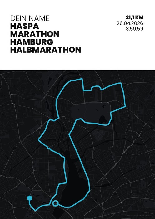 Haspa Marathon Hamburg – Halbmarathon im Design Zielband Stirnlampe