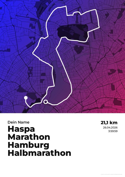 Haspa Marathon Hamburg – Halbmarathon im Design Zwischenzeit Zielparty