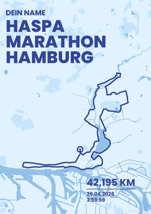 Haspa Marathon Hamburg im Design Bestzeit Regenlauf