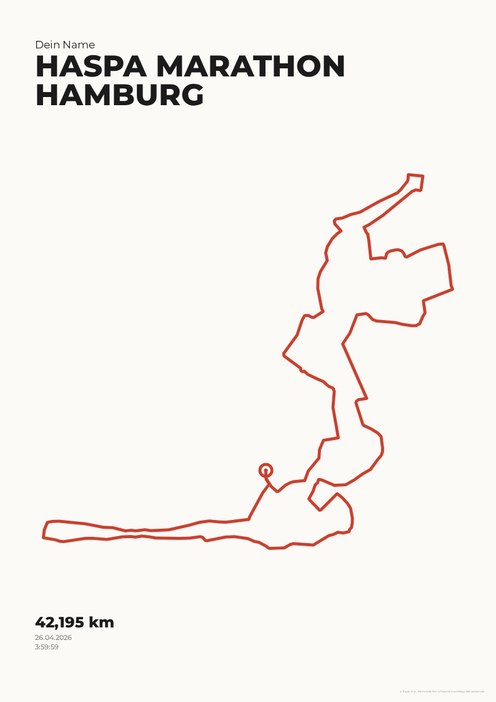 Haspa Marathon Hamburg im Design Ruhepuls Kreide