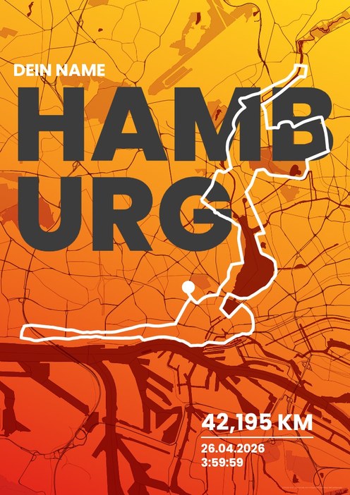 Haspa Marathon Hamburg im Design Fanplakat Laktat