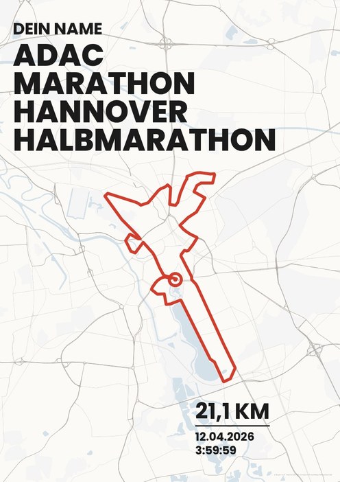 ADAC Marathon Hannover – Halbmarathon im Design Bestzeit Kreide