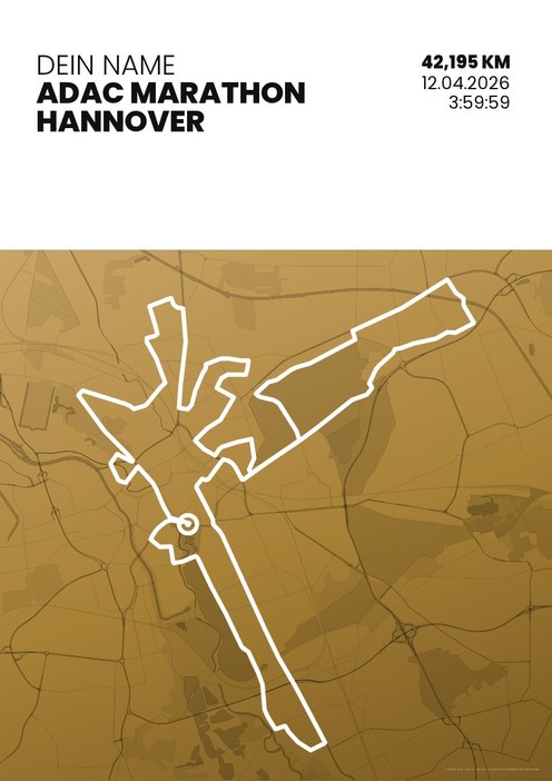 ADAC Marathon Hannover im Design Zielband Treppchen