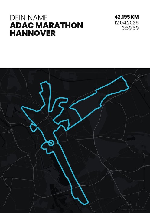 ADAC Marathon Hannover im Design Zielband Stirnlampe