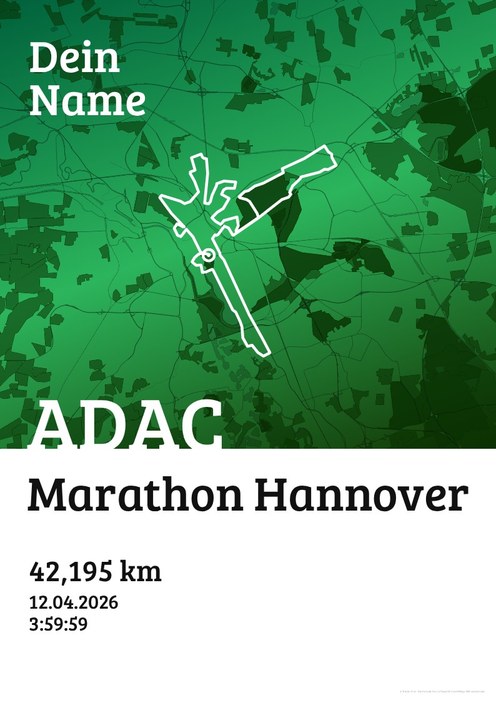 ADAC Marathon Hannover im Design Urkunde Waldlauf