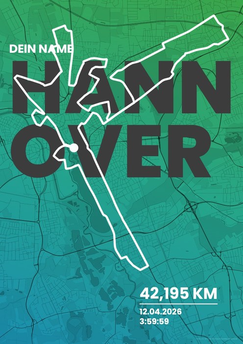 ADAC Marathon Hannover im Design Fanplakat Küstenlauf