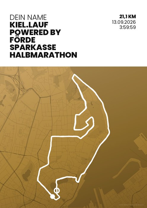 Kiel.Lauf powered by Förde Sparkasse – Halbmarathon im Design Zielband Treppchen