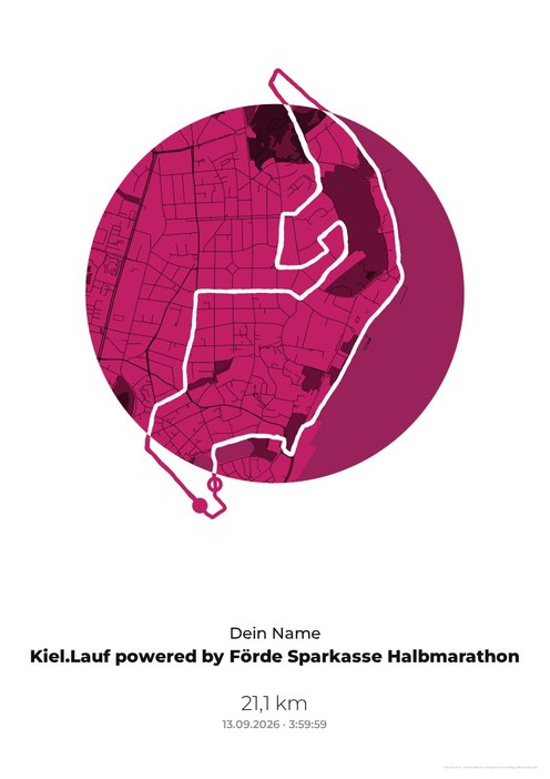 Kiel.Lauf powered by Förde Sparkasse – Halbmarathon im Design Medaille Zielparty