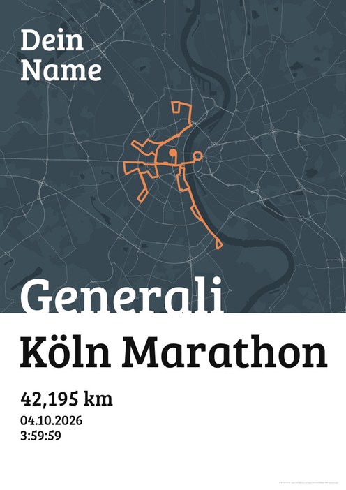 Generali Köln Marathon im Design Urkunde Herbstlauf