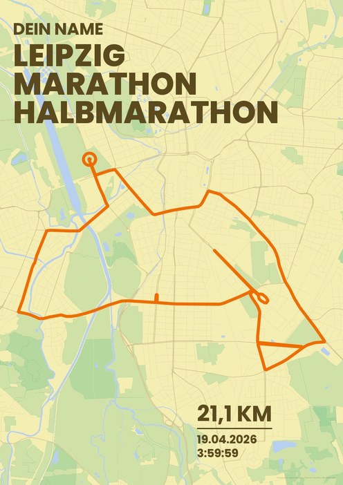Leipzig Marathon – Halbmarathon im Design Bestzeit Morgenlauf