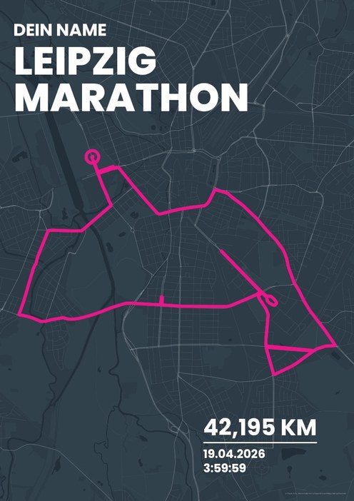 Leipzig Marathon im Design Bestzeit Stadtlauf