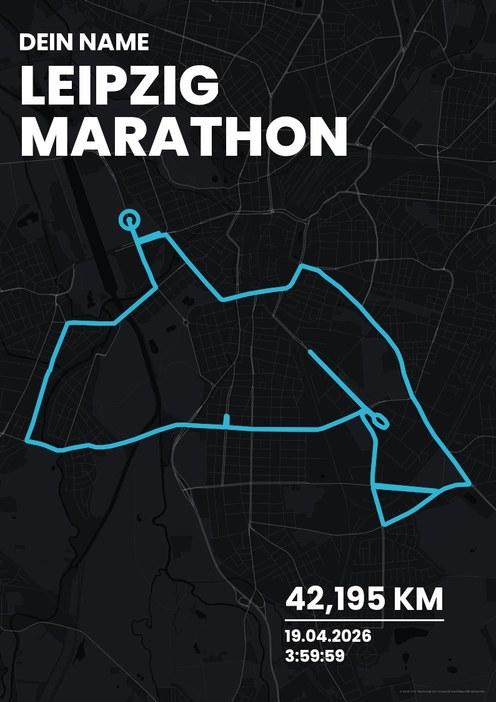 Leipzig Marathon im Design Bestzeit Stirnlampe