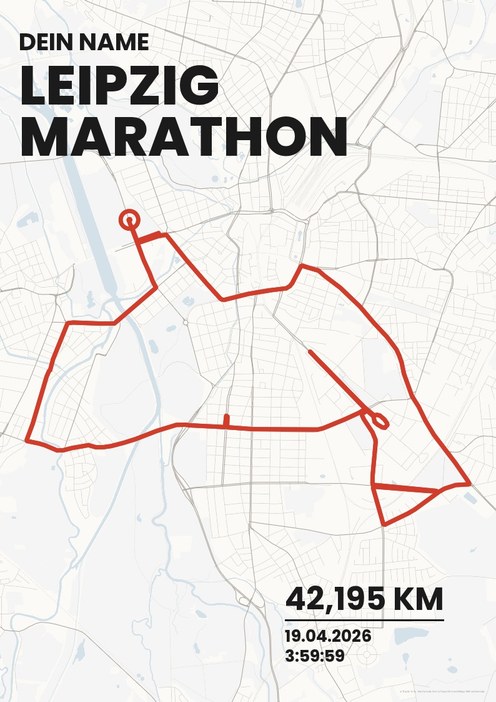 Leipzig Marathon im Design Bestzeit Kreide