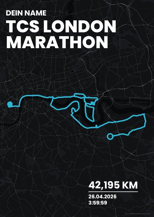 TCS London Marathon im Design Bestzeit Stirnlampe