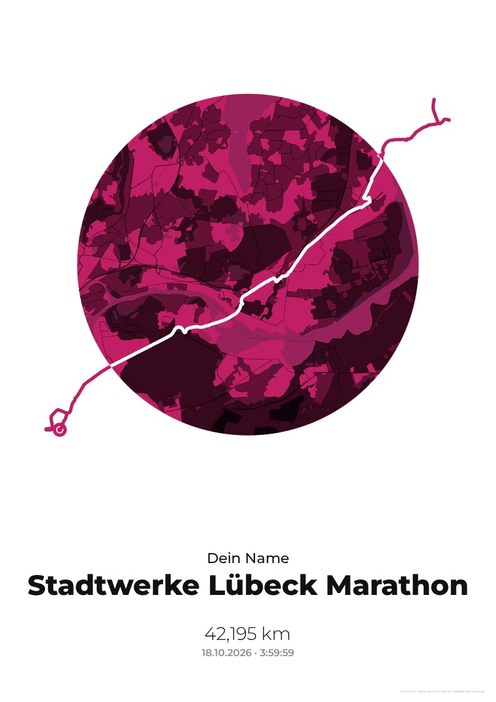 Stadtwerke Lübeck Marathon im Design Medaille Zielparty