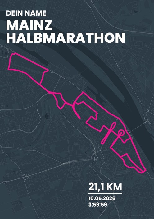 Mainz Halbmarathon im Design Bestzeit Stadtlauf