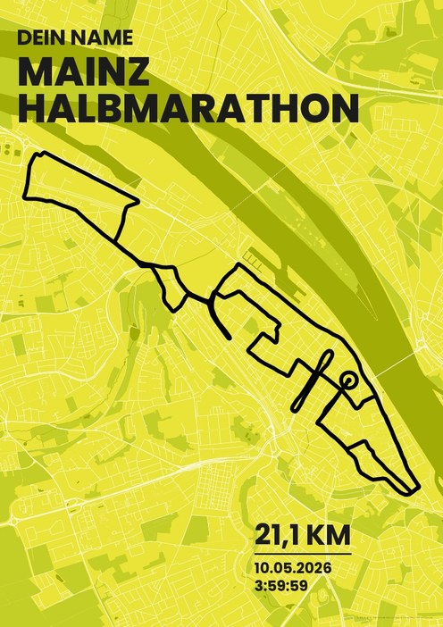 Mainz Halbmarathon im Design Bestzeit Isotonisch