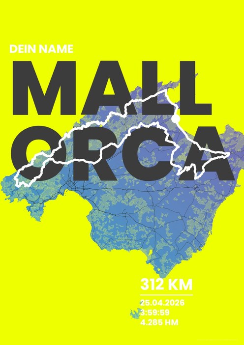 Mallorca 312 im Design Fanplakat Stadionlicht