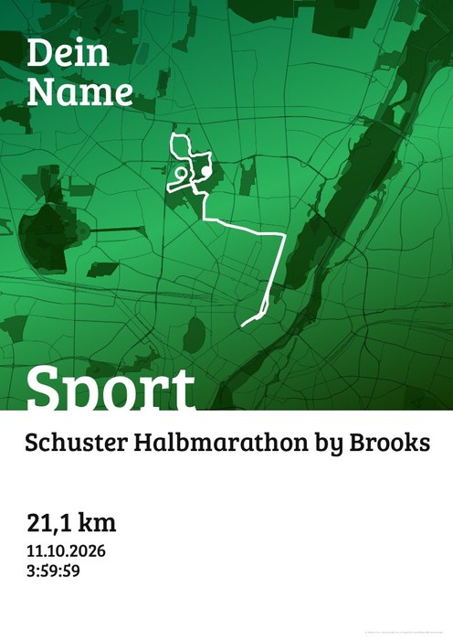 Sport Schuster Halbmarathon by Brooks im Design Urkunde Waldlauf