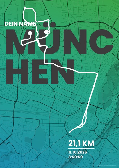 Sport Schuster Halbmarathon by Brooks im Design Fanplakat Küstenlauf