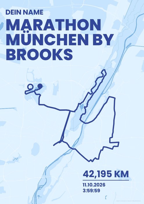 Marathon München by Brooks im Design Bestzeit Regenlauf