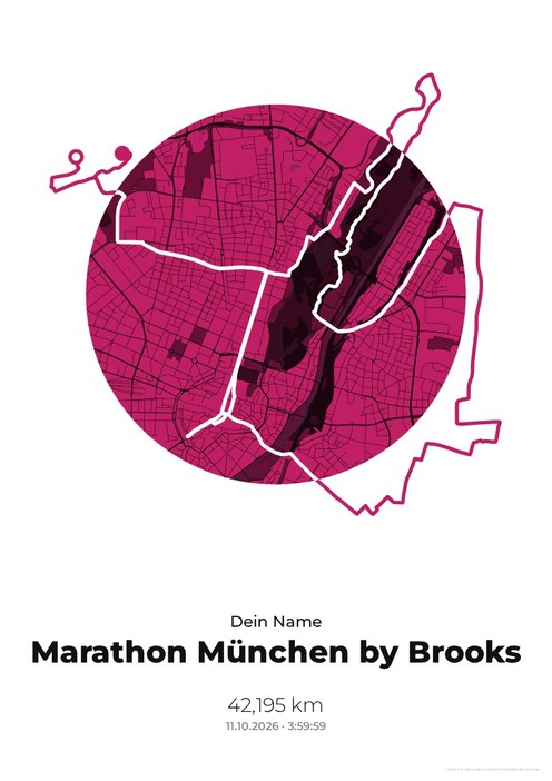 Geschenk für Läufer: Marathon München by Brooks als Poster