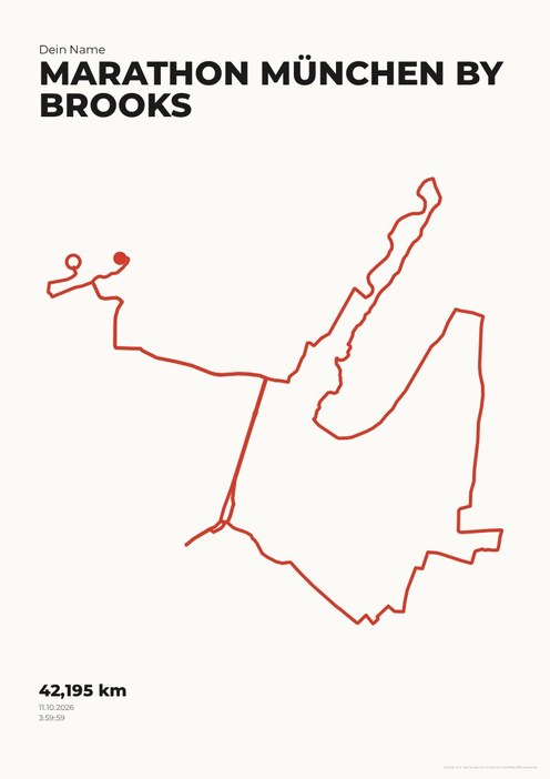 Marathon München by Brooks im Design Ruhepuls Kreide