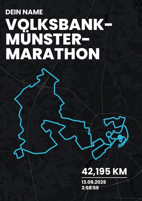 Volksbank-Münster-Marathon im Design Bestzeit Stirnlampe