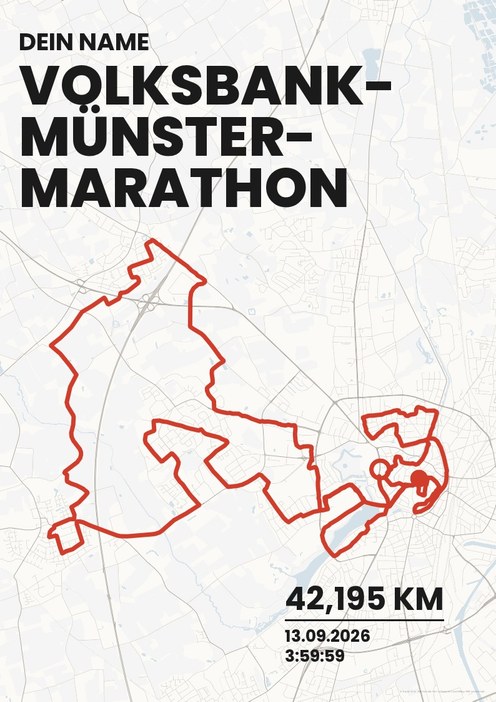 Volksbank-Münster-Marathon im Design Bestzeit Kreide